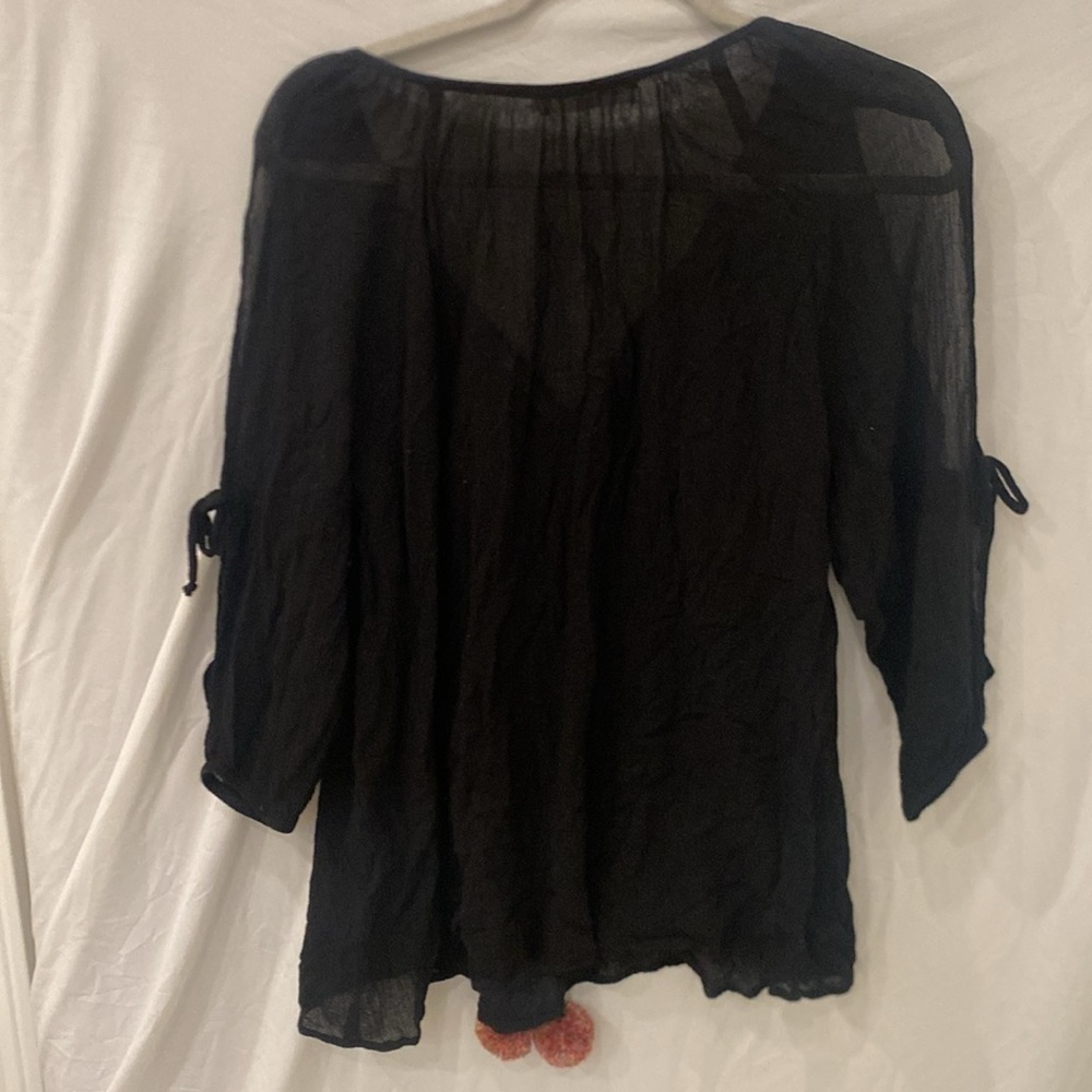 Johnny Was Calme Cold Shoulder Blouse Xs swim cover up - Picture 6 of 6